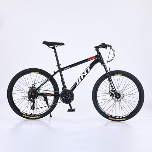 Dazzix新登場自転車 26インチ ロードバイク 変速 21/24/27速 軽量 高炭素鋼フレーム ロータリーディスクブレーキ 超軽量 男女兼用 通勤 通学 旅行 街乗り 全地形対応車 (26インチ27速,ブラック)