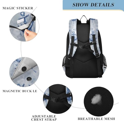 Sac à dos ordinateur portable enfants ancre gris protégeant le dos des élèves - 5