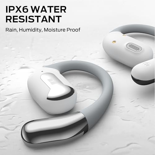 Monster AC317 Open Ear Headphones, Wireless Stereo Sound, Bluetooth 5.4 Technology, 24H Playback Battery, Crystal Clear Calls, Type-C Charging, Touch Control, Sweat Resistant Earbuds, Gray White - image 8