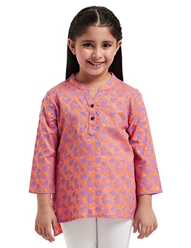 Image of Amazon Brand - Jam & Honey Girl's Cotton Regular Short Kurti