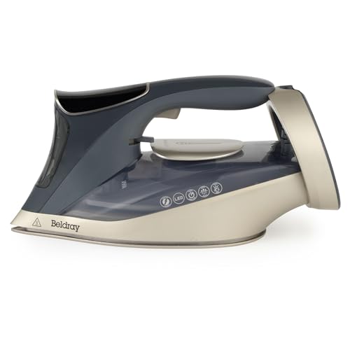 Beldray 3200W Steam Iron – Digital LED Touchscreen, Precise Easy Temperature Control, 4 Preset Heat Modes, Ceramic Soleplate, Auto Shut-Off, Continuous Steam, 380ml Water Tank, 3m Power Cord, BEL01982