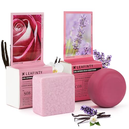 Leafinty Shampoo and Conditioner Set| Shampoo Bar | Bar Shampoo and Conditioner for Curly, Wavy...
