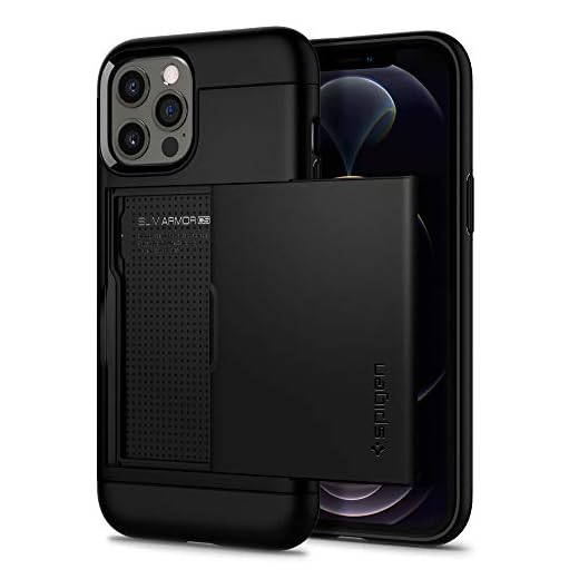 Spigen Slim Armor CS Skal Kompatibel med iPhone 12 och kompatibel med iPhone 12 Pro Fodral -Svart