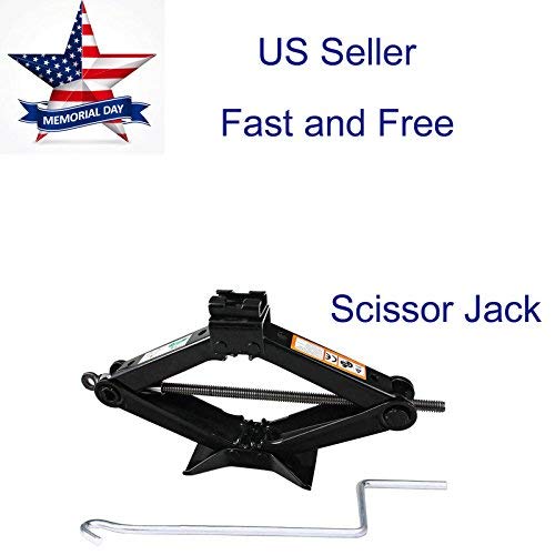 Universal Camper Scissor Jack Jacks 2 Ton with Handle Chromed Crank for Car Van SUV UTV Trailer