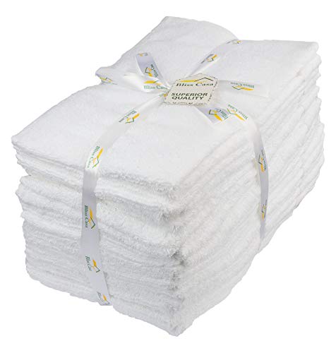 Bliss Casa Towels Salon Towels (24 Pack) 16 X 27 Inch Hand Towels Salon Towels, Fade Resistant Towels For Salon, Hair, Gym, Spa (White) #TOP1