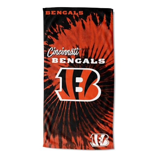 Image of Northwest NFL Cincinnati Bengals Unisex-Adult Beach Towel, 30 inch x 60 inch, Psychedelic
