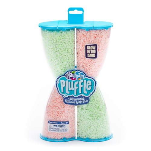 Learning Resources Playfoam Pluffle Twist Phosphorescent Rose et Vert Dès 3 Ans, Pâte sensorielle Lumineuse, Jeu Tactile créatif, Ne sèche jamais,...