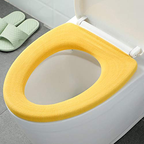 Hm Vicyy Toilettenbezug,Stücke Toilettensitzbezug,Warme Toilettensitzbezug Weiches Toilettensitzkissen Einfache Installation & Reinigung bequemes Toilettenpolster WC Dekoration – Bild 4
