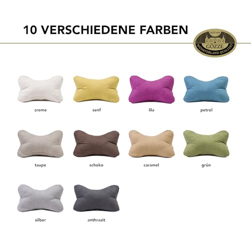 Gözze - Kuschelweiches Lesekissen Darco, Ideal als Sofakissen oder Leseknochen, 40 x 25 cm - Creme