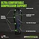 NV Compression Race and Recover Fußlose Kompressionsstrümpfe - Wadenstütze Kompression Compression Calf Sleeves (Blk/Blue Stripes, L-XL)