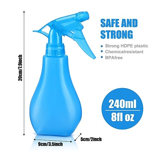 4Pack 8Oz Empty Plastic Spray Bottles, Squirt Bottles Refillable Water Mist Sprayer with Mist & Stream Modes Mister Spray Bottles for Hair Plants Clean Cat BBQ2