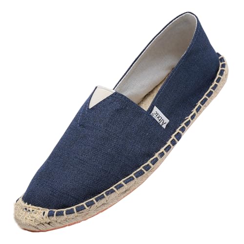 Image of Altxic Men's Closed Toe Comfortable Canvas Slip on Flat Espadrilles