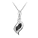 KATGI Fashion Angel Eye Teardrop Pendants Crystal Necklace