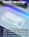 AULA 75% Wireless Mechanical Keyboard, Hot Swappable Creamy Keyboard, Pre-lubed Switches, 2.4GHz/Type-C/BT5.0, RGB Backlit Gaming Keyboards, Image 4 AULA 75% Wireless Mechanical Keyboard, Hot Swappable Creamy Keyboard, Pre-lubed Switches, 2.4GHz/Type-C/BT5.0, RGB Backlit Gaming Keyboards, Image 4