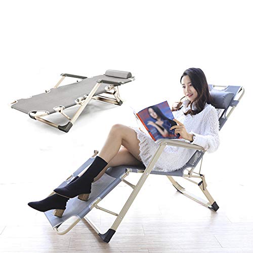 Chaise Longue Pliante Bleue en Apesanteur avec Coussin 3D