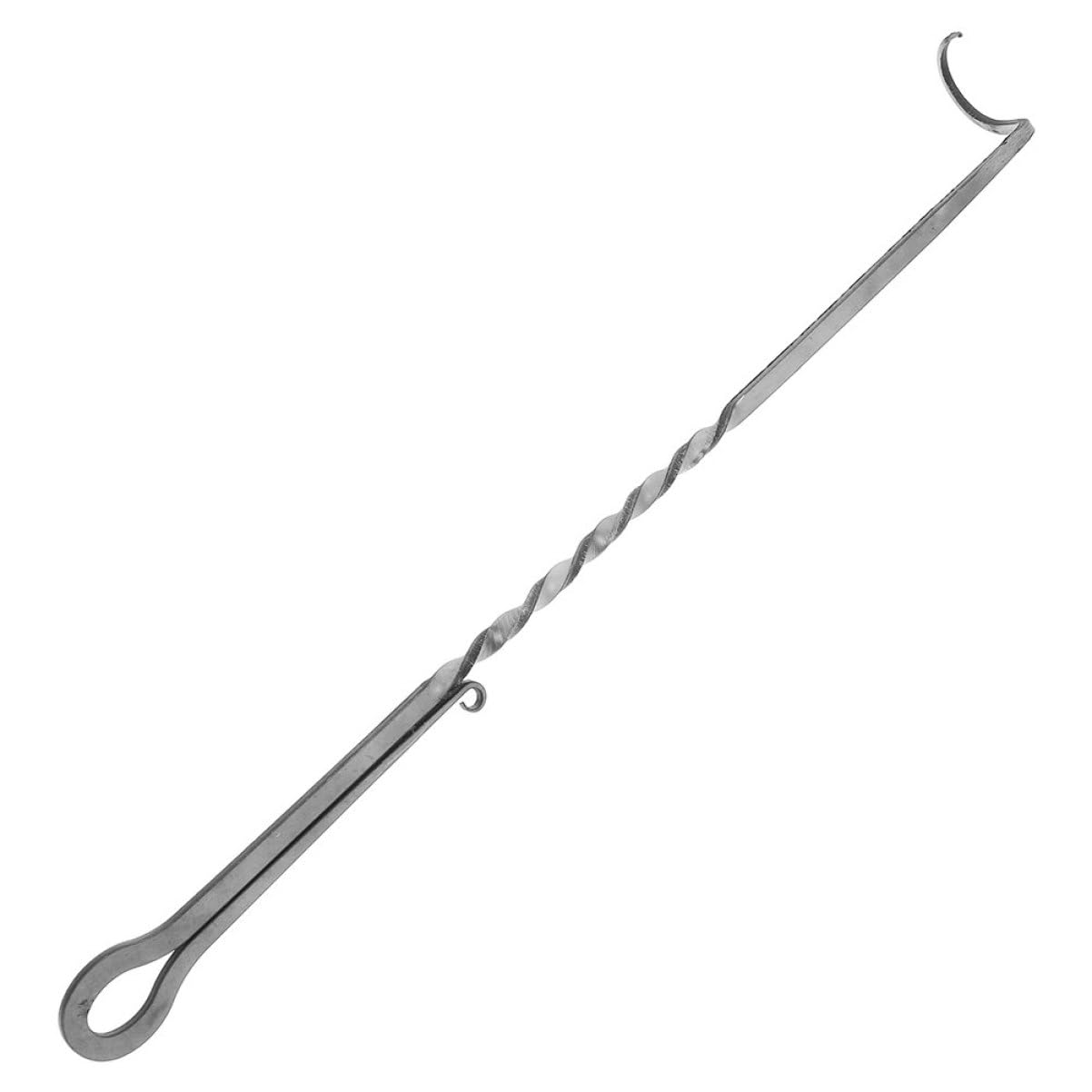 Mikikit Stainless Steel Meat Hook Flipper for Grilling Smoking and Roasting Versatile Bbq Food Turner Tool for Home Kitchens and Outdoor Camping High Temperature Resistance Efficient Food