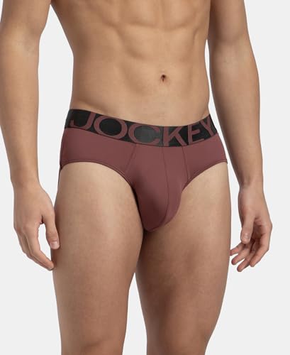 Image of Jockey IC27 Men's Tactel Microfiber Elastane Stretch Solid Brief with Moisture Move Treatment
