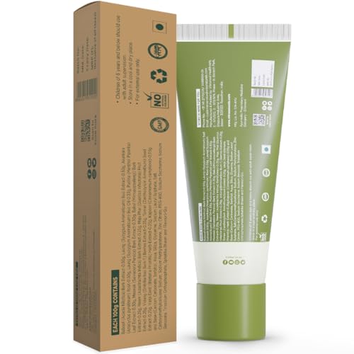 Image of Vitro Ayurvedic Herbal Toothpaste | Fresh Breath That Lasts All Day | With Clove, Cinnamon, Badi Elaichi and more | Fluoride Free | 100g