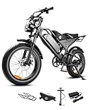 DK400 electric dirt bike for adults fast 18.2ah 30-40mph 1500w ebike 300+ lbs heavy duty 20 inch fat tire mountain bicycle off road 40 miles long range bikes for commuter mens women teens girls e-bike