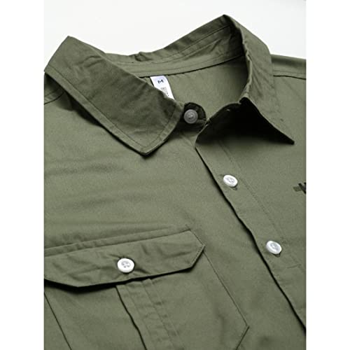 Image of Hubberholme Men's Cotton Regular Fit Casual Shirt with Double Pocket
