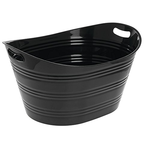 Creative Bath Plastic Beverage Tub Party Tub Oval Black - 11 1/4" H