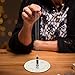 Hicarer Pendulum Board for Divination Moon Phase Pendulum Board Dowsing Divination Metaphysical Message Wood Carven with Crystal Dowsing Necklace Witchcraft Wiccan Altar Supplies, 4 Inch