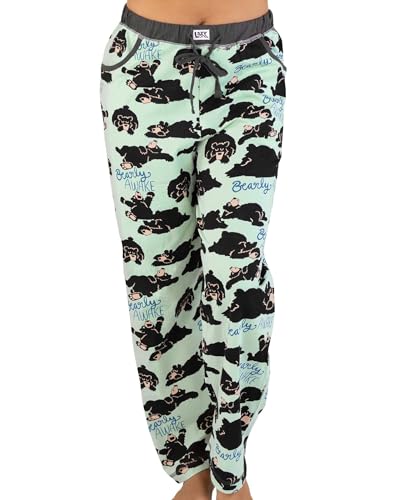 Lazy One Pajamas for Women, Cute Garden and Bear Pajama Pants and Top Separates