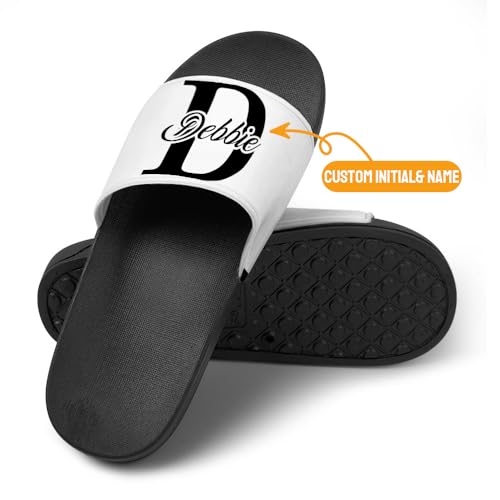 Custom Slides Slippers, Personalized Slippers Sandals with Picture Text, Indoor Outdoor Comfort Sandals, Custom Open Toe Shoes Gifts for Women Men Kids Couples Family, Non Slip Shower Beach Slides2