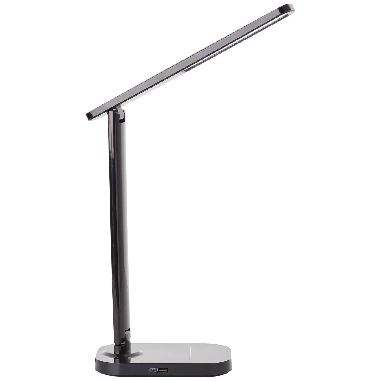 Błyszczący | Vicari czarna lampa stołowa LED, 1 x wbudowana dioda LED, 6 W, (450 lm, 3000-6100K)