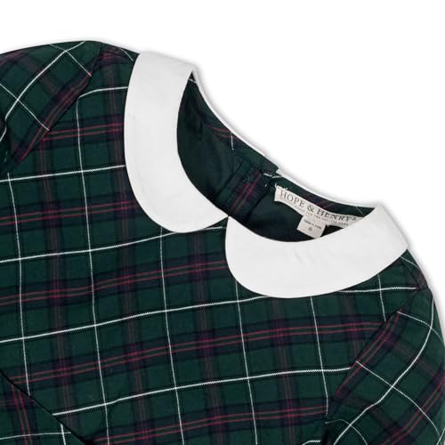 Hope & Henry Girls' Organic Long Sleeve Peter Pan Collar Ruffle Cuff Party Dress thumb #1