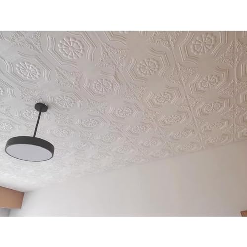 Dalles de plafond adhésives 3D en mousse lot de 50 panneaux imperméables - 8
