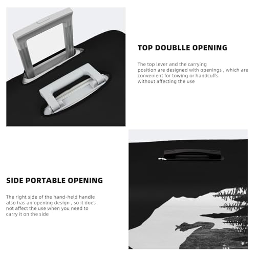 Travel Luggage Cover America Sasquatch Bigfoot Trees Forest 1 Fashion Washable Baggage Suitcase Protector Fit For Luggage X-Large4