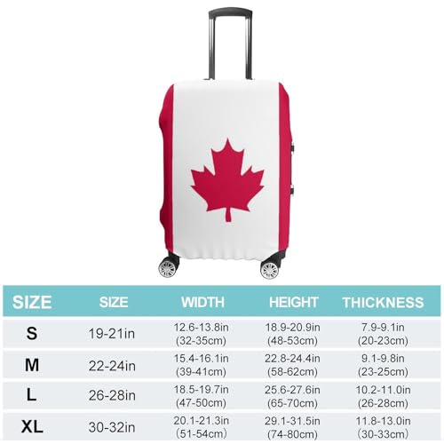 Canadian Flag Travel Luggage Cover Suitcase Protector Washable Baggage Covers Fit 19-32 Inch2