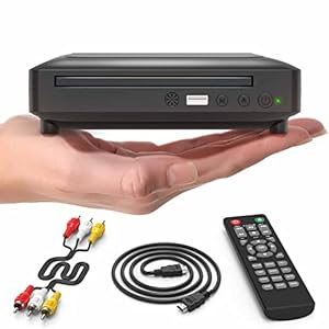 Ceihoit DVD Player HDMI for TV 1080P, Mini HD CD DVD Players for Home, HDMI and RCA Cable Included, USB 2.0, All Region…