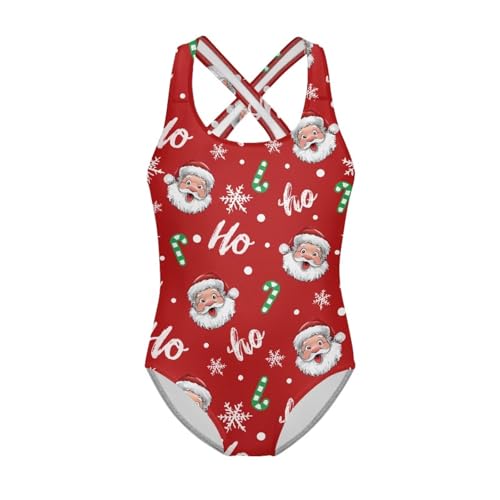 Image of One Piece Swimsuit for Girls Kids Quick Dry Bathing Suit with Crossback Strap Summer Beach Swimwear Size 5T-14