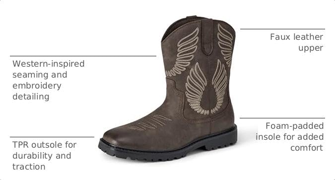 Image of Amazon Essentials Men's Square Toe Western Cowboy Boots