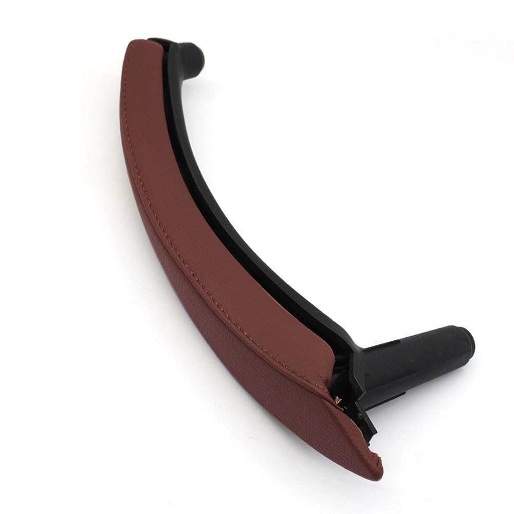 Goodithy Leather Door Handle Assembly Passenger Side Left/Right Interior Door Pull Handle Trim Replacement for BMW X5 E70 X6 E71 E72 2007-2013 (