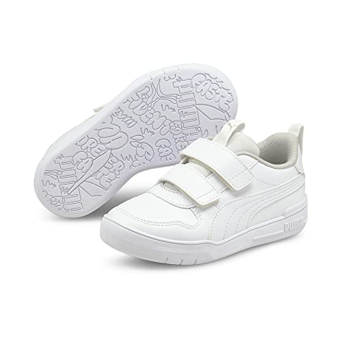 PUMA PUMA Kids Multiflex Hook & Loop Sneaker, White White, 9 US Unisex Toddler