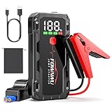 FOWAWU 4000A 22800mAh Starthilfe Powerbank (Bis Zu 8L Benzin / 6L Diesel) Auto Starthilfe mit LED-Taschenlampe, großen Display, Starterklemme, Autobatterie Booster für SUV Motorrad Rasenmäher