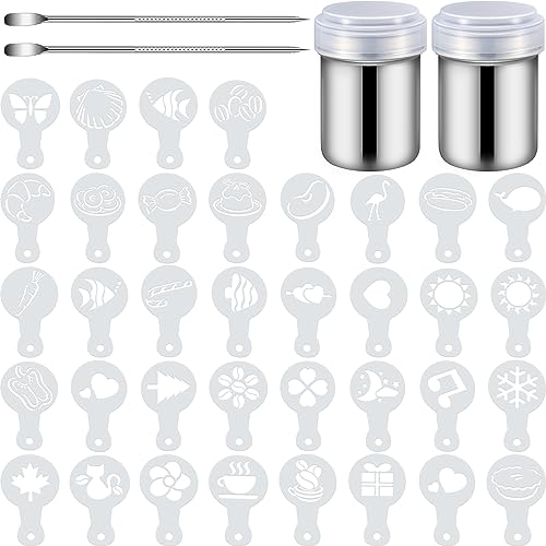 72 Pieces Coffee Decoration Stencils Latte Art Template...