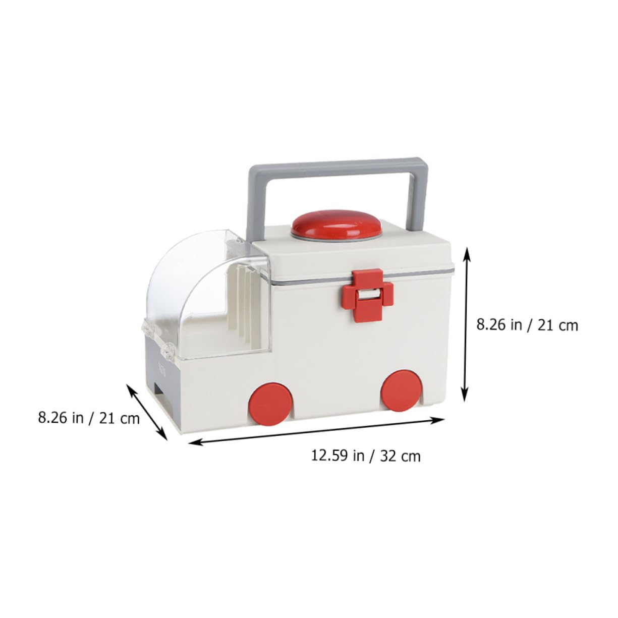 Ipetboom Caja Organizadora Médica Hogar Gran Capacidad, Almacenamiento Ordenado de Medicamentos en Plástico Resistente para Viajes y Deportes