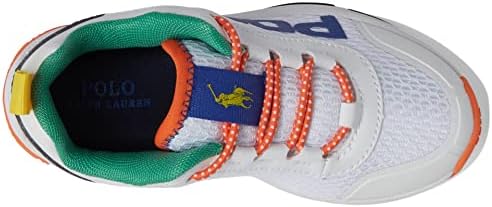 POLO RALPH LAUREN Boy's Tech Racer (Little Kid) White Mesh/Multi Synthetic/Yellow Pony Player 1 Little Kid M | Image 1