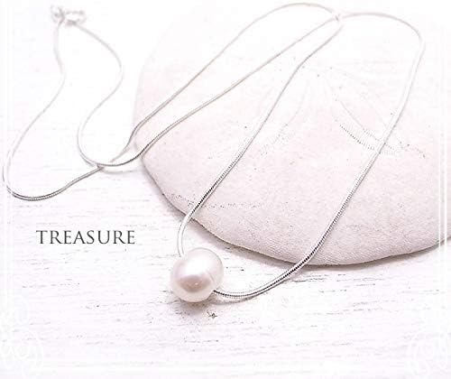 一粒パール・スネークチェーンネックレス(チョーカーサイズ) de-02-tc-07