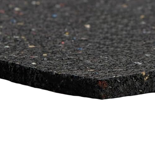 IsoRubber USA Made Reclaimed Rubber Underlayment Rolls for Sound Control (12mm 4' x 15' roll)