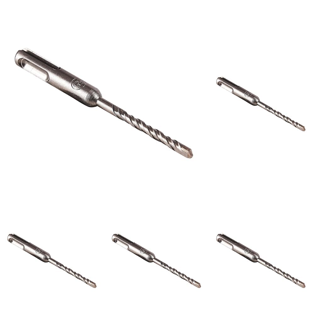 Amtech F4003 5.5mm x 110mm SDS Masonry Drill bit (Pack of 5), Clear, 5.5 x 110 mm (Pack of 5)