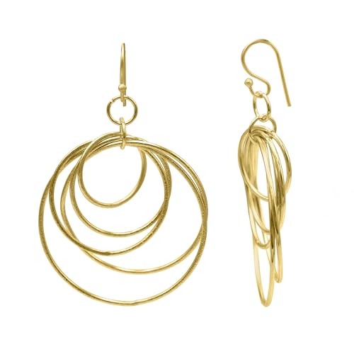 Hoop Earrings for Women 18K Gold Plated - Hoop Earrings Sterling Silver Rose Gold Plated | Handmade Copper Metal Earrings Jewelry | Gift for Her, Mother, Wife 453