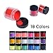 HitHopKing Acrylic Nail Powder,18 Colors Acrylic Powder Set for Nail Art 3D DIY Tips decoration