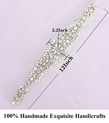 Pardecor for New Bridal Evening Dresses Women Dress Decoration Crystal Trim Rhinestones Trims Sash Wedding Belts3