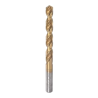 HARFINGTON Twist Drill Bit 11.3mm Titanium Coated (HSS-E) M42 High Speed Steel 8% Cobalt Straight Shank for Stainless Steel Aluminum Alloy Metal