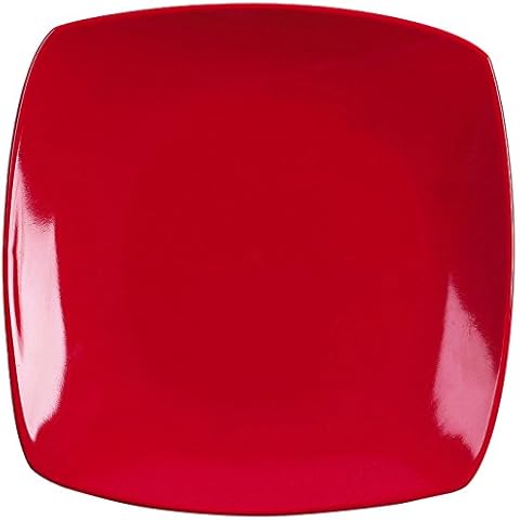 Tognana - Plato de postre, forma cuadrada, color rojo Cover